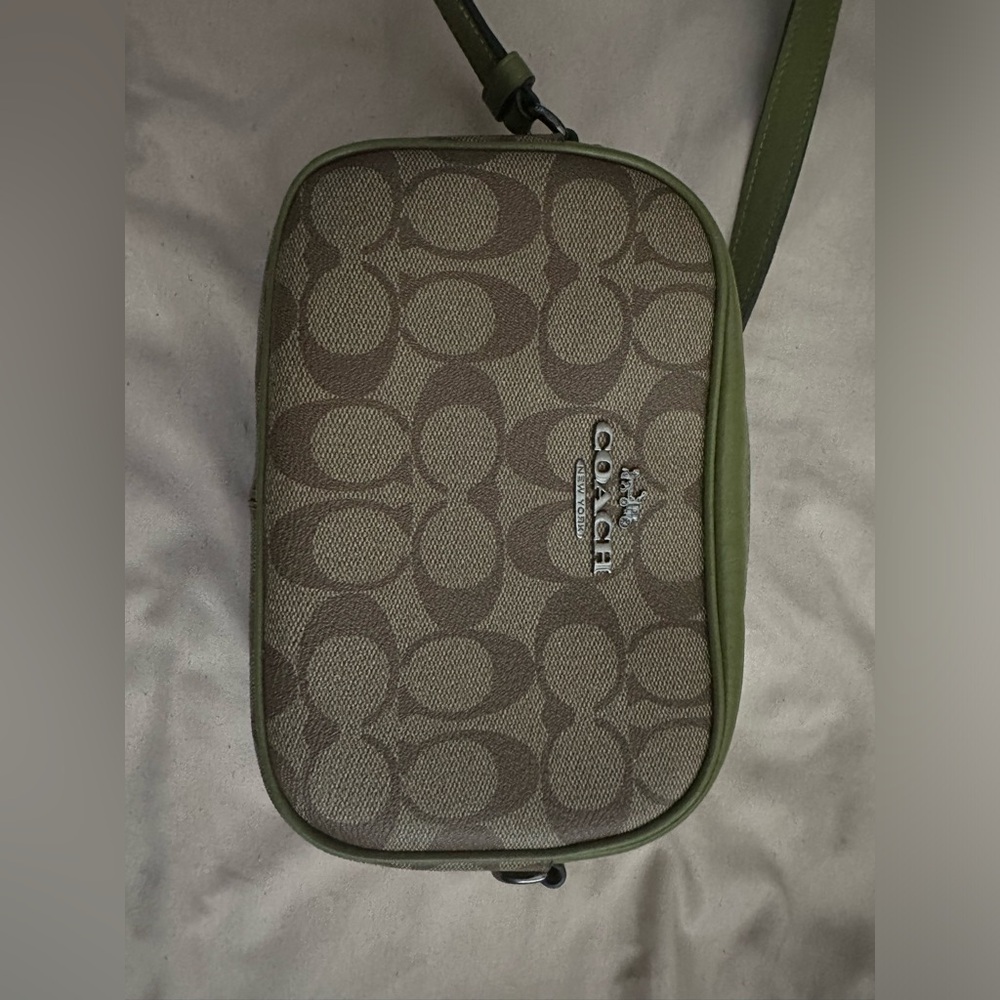 Green coach bag